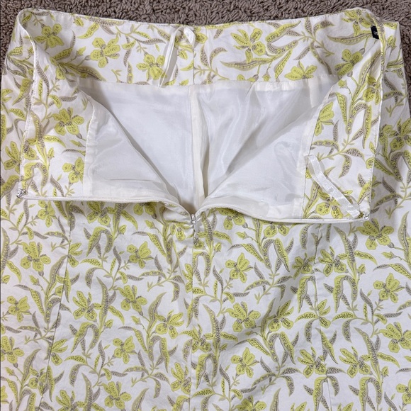 GAP Floral Cream and Green Y2K A-Line Skirt SKU1491 - Picture 7 of 7